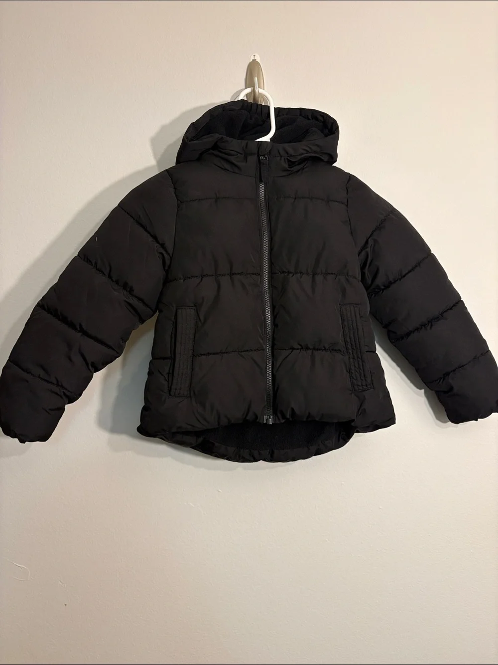 Swiss tech Kids Black Hooded Puffer Jacket